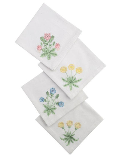 William Morris Embroidered Napkins (set Of 4) 34483 by Victorian Trading Co