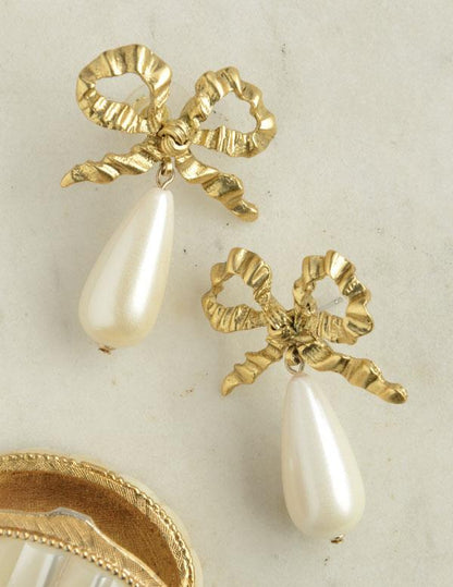 Gilded Bow Earrings 34597