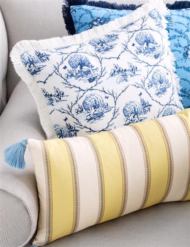 Legend Of The Pussy Willow Toile Indoor Pillow 34603 by Victorian Trading Co