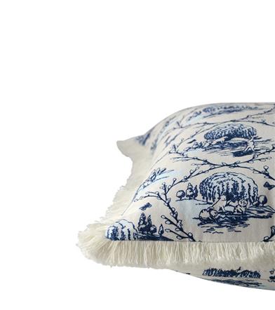 Legend Of The Pussy Willow Toile Indoor Pillow 34603 by Victorian Trading Co