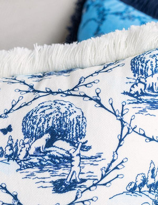 Legend Of The Pussy Willow Toile Indoor Pillow 34603 by Victorian Trading Co