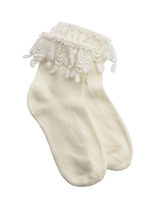 Cottage Lace Socks - Ivory 34610 by Victorian Trading Co