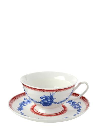 Summer Fruit Toile Teacup And Saucer 34648