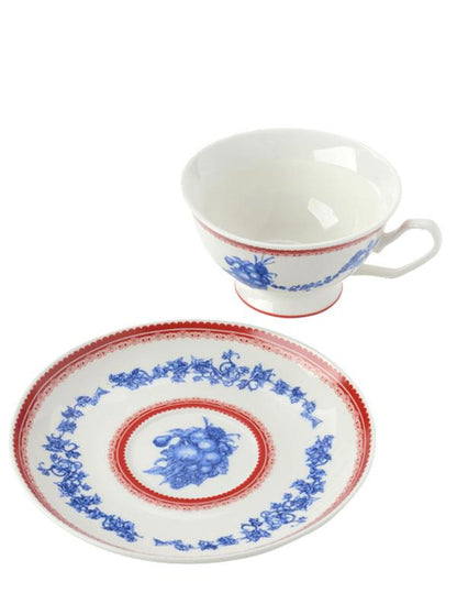 Summer Fruit Toile Teacup And Saucer 34648