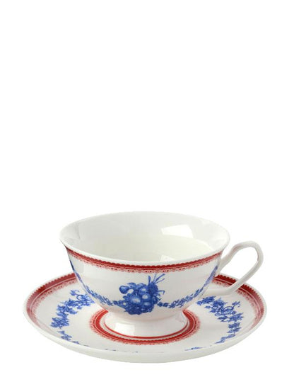 Summer Fruit Toile Teacup And Saucer 34648