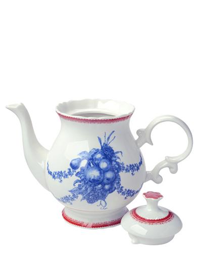 Summer Fruit Toile Teapot 34649