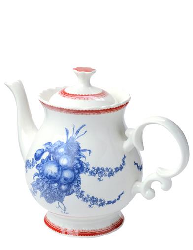 Summer Fruit Toile Teapot 34649