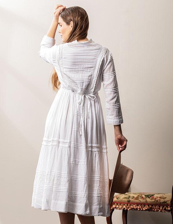 April Cornell White Gwennie Dress 34662 by Victorian Trading Co