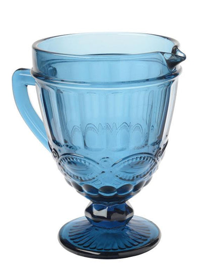 Santorini Blue Glass Pitcher 34672 by Victorian Trading Co