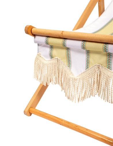 Willow Stripe Fringed Deck Chair 34676