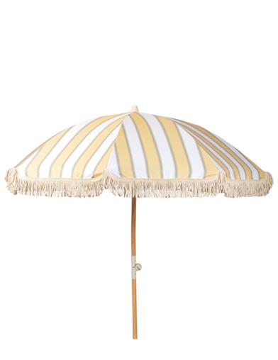 Willow Stripe Fringed Outdoor Umbrella 34677