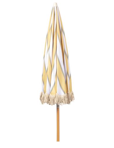Willow Stripe Fringed Outdoor Umbrella 34677
