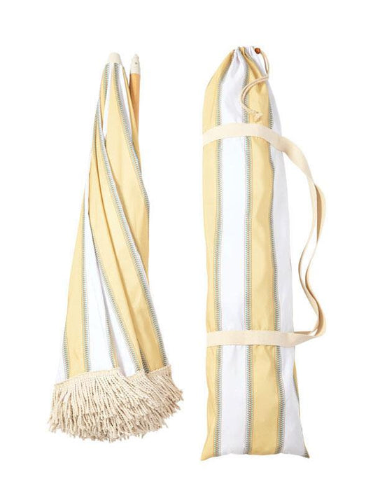 Willow Stripe Fringed Outdoor Umbrella 34677