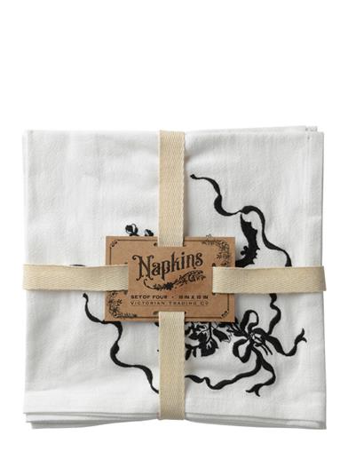 Beau Bouquet Embroidered Napkins (set Of 4) 34679 by Victorian Trading Co