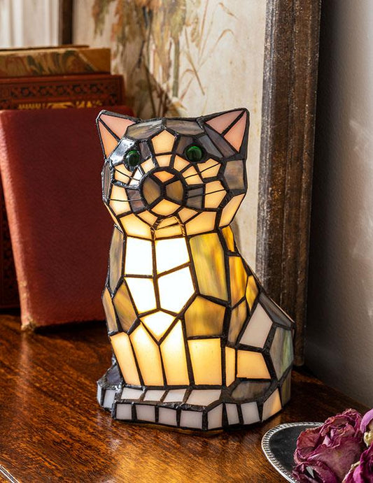 Tabby Cat Tiffany Lamp 34693