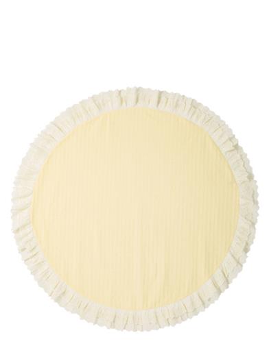 Basketweave Lace Trimmed Tablecloth 34788