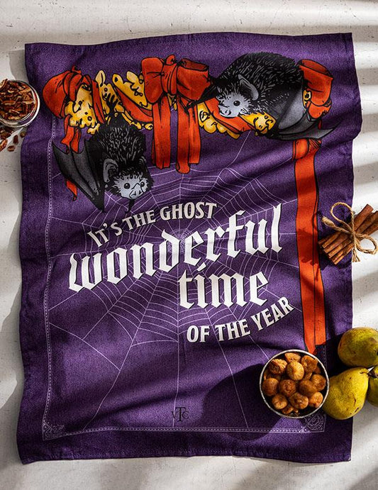 Ghost Wonderful Time Of The Year Tea Towel 34824 by Victorian Trading Co