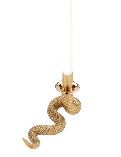 Serpentine 9 X 5" Candlestick 34857 by Victorian Trading Co
