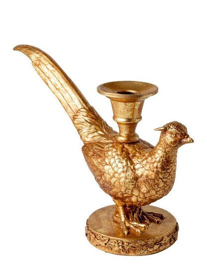 Gilded Pheasant Candle Stick Holder 34867