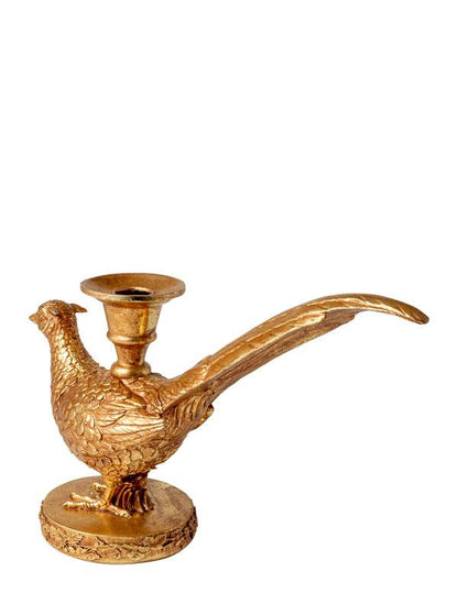 Gilded Pheasant Candle Stick Holder 34867