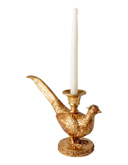 Gilded Pheasant Candle Stick Holder 34867