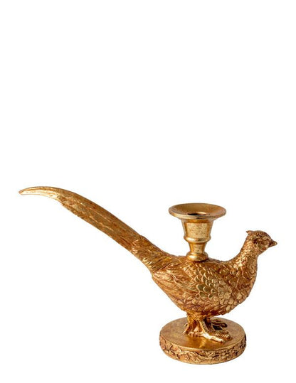 Gilded Pheasant Candle Stick Holder 34867