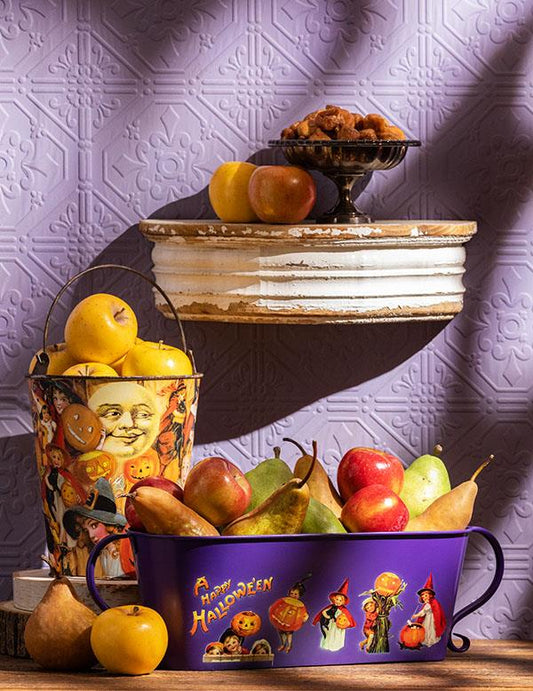 Vintage Halloween Greetings Treat Pail 34880 by Victorian Trading Co