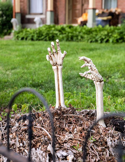 Skeleton Hands From The Grave Lawn Ornament 34895 by Victorian Trading Co