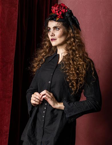 Ravishing Raven Fascinator 34929 by Victorian Trading Co