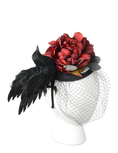 Ravishing Raven Fascinator 34929 by Victorian Trading Co