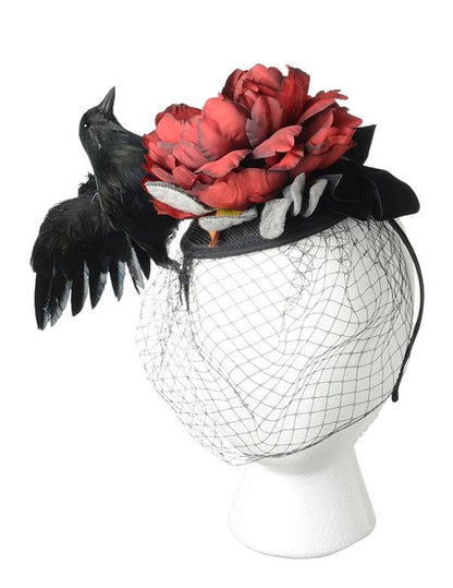Ravishing Raven Fascinator 34929 by Victorian Trading Co