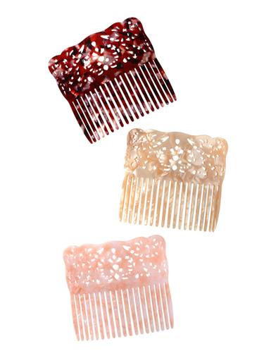 Pearlescent Hair Combs (set Of 3) 34933