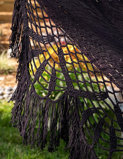 Black Eyelash Lace Crochet Hammock 34963