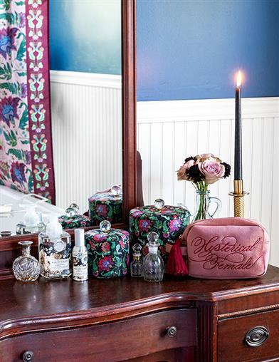 Jacobean Velvet Storage Rounds (set Of 2) 35002