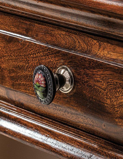 Jacobean Rose Drawer Pulls (set Of 2) 35018 by Victorian Trading Co