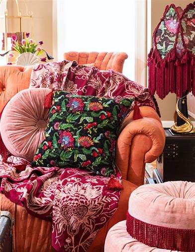Jacobean Velvet Pillow 35041 by Victorian Trading Co