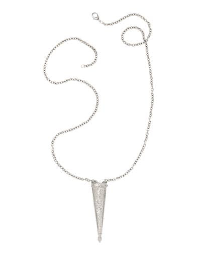 Silver Tone Scissor Holder Necklace 35111 by Victorian Trading Co