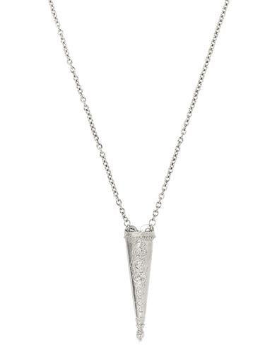 Silver Tone Scissor Holder Necklace 35111 by Victorian Trading Co