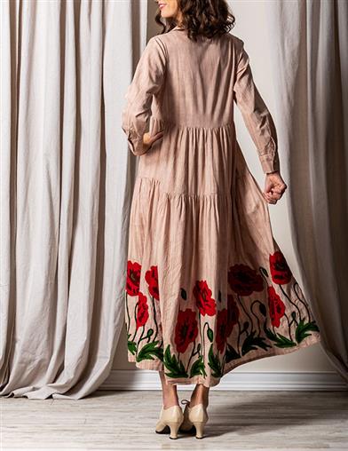 Field Of Poppies Shirtdress 35154 Small  by Victorian Trading Co