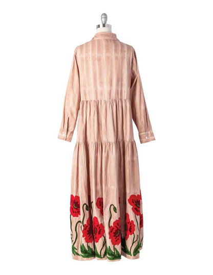 Field Of Poppies Shirtdress 35154 Small  by Victorian Trading Co