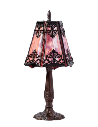 Marbled Mauve Glow Stained Glass Lamp 35246 Victorian Trading Co