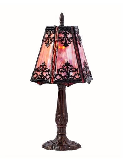 Marbled Mauve Glow Stained Glass Lamp 35246 Victorian Trading Co