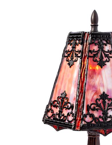 Marbled Mauve Glow Stained Glass Lamp 35246 Victorian Trading Co