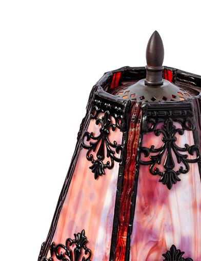 Marbled Mauve Glow Stained Glass Lamp 35246 Victorian Trading Co
