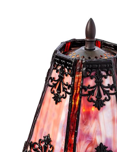 Marbled Mauve Glow Stained Glass Lamp 35246 Victorian Trading Co
