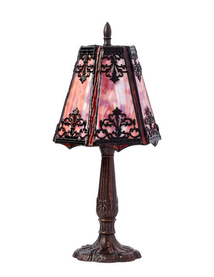 Marbled Mauve Glow Stained Glass Lamp 35246 Victorian Trading Co