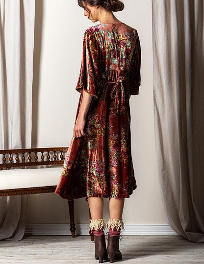 April Cornell Marigold Velvet Dress 35282