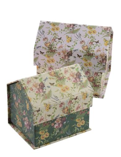 Secret Garden Cottage Nesting Boxes (set Of 2) 35463 by Victorian Trading Co